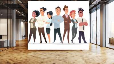 young professionals characters collection. business team concept. recruitment of successful young ma Wall mural