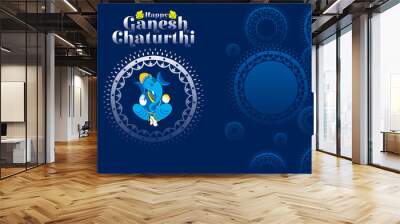 creative ganesh chaturthi festival poster design Wall mural