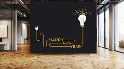 creative idea new year 2016 concept design Wall mural