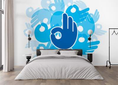 OK icon background Wall mural