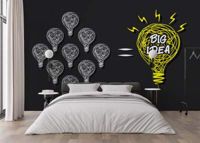 small idea make big idea concept design vector Wall mural