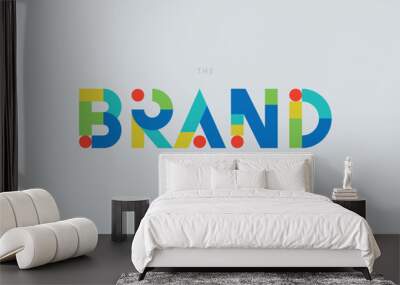 Vector of stylized modern font and alphabet Wall mural