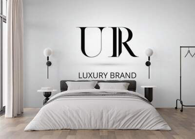 UR U ur initial logo | initial based abstract modern minimal creative logo, vector template image. luxury logotype logo, real estate homie logo. typography logo. initials logo Wall mural