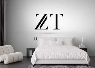 ZT Z zt initial logo | initial based abstract modern minimal creative logo, vector template image. luxury logotype logo, real estate homie logo. typography logo. initials logo Wall mural