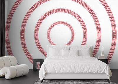 Chinese decorative ornamental round border frame in a range of sizes. Wall mural