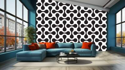 Seamless abstract geometric organic interlocking shape pattern Wall mural