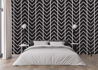 Seamless chevron pattern background Wall mural