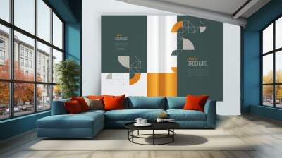 Brochure geometric abstract Cover design template vector Wall mural