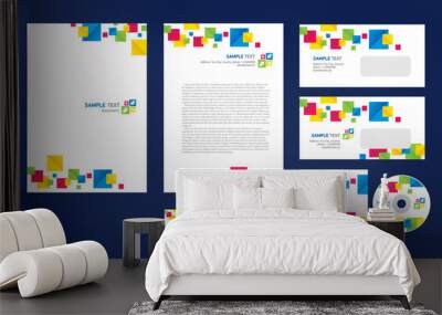 Professional corporate identity creative design brandbook colored Wall mural