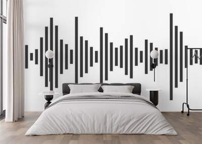 Audio equalizer in line style. Music tone effect Wall mural