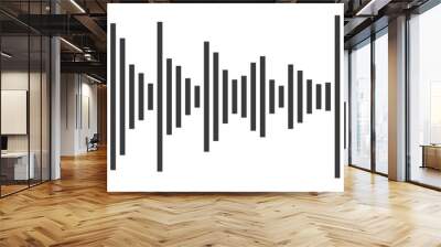 Audio equalizer in line style. Music tone effect Wall mural