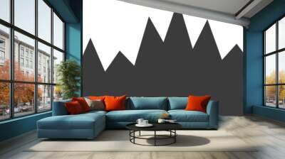 Black volume chart. Sound wave voice effect Wall mural