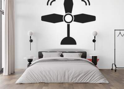 Environmental protection concept wind energy icon Wall mural