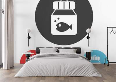 fish bowl icon Wall mural