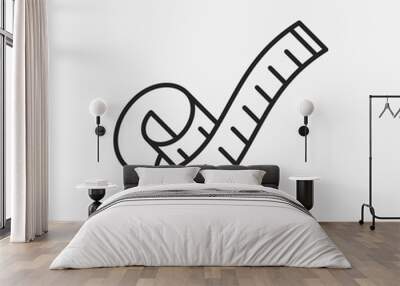 measuring tape line icon Wall mural