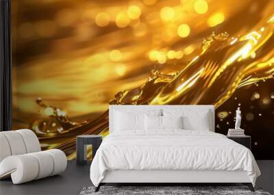 Liquid gold background Wall mural