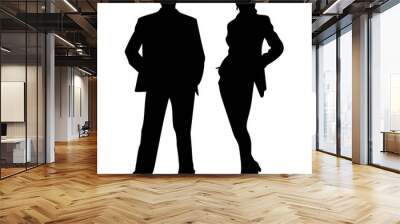 business people silhouette  Wall mural