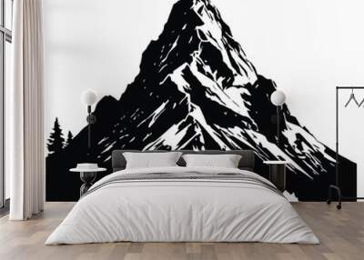 mountain landscape silhouette Wall mural