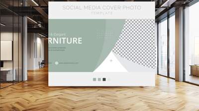 Modern furniture social media cover page banner template Wall mural