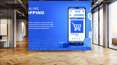 Mobile app online shopping interface or sale website concepts Wall mural