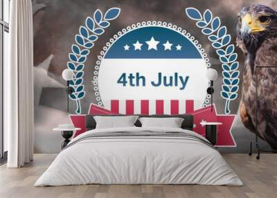 Composite image of independence day graphic Wall mural