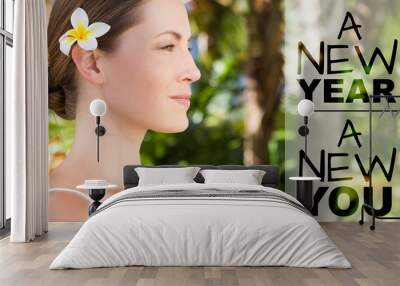 Composite image of new year new you Wall mural