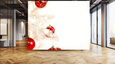 Composite image of snow falling Wall mural