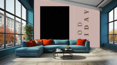 Composition of orthodox good friday text and copy space over black background Wall mural