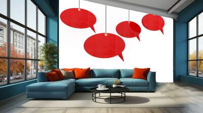 Digital composite image of speech bubble shape sale tags Wall mural