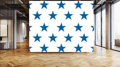 Digital png illustration of blue stars on transparent background Wall mural