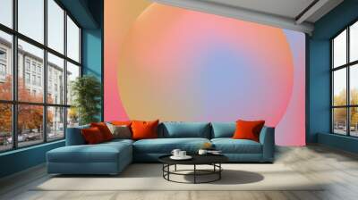 Digital png illustration of colourful sphere and shades on transparent background Wall mural