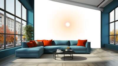 Digital png illustration of orange glowing light on transparent background Wall mural