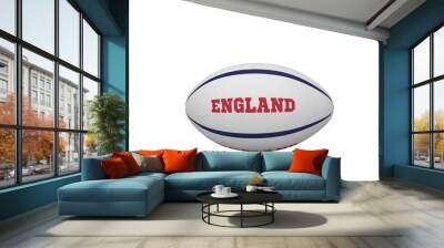 Digital png illustration of rugby ball with england text on transparent background Wall mural