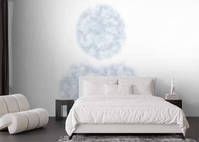 Digital png illustration of user icon of clouds on transparent background Wall mural