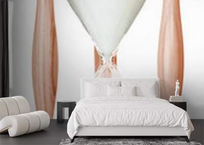 hourglass on white background Wall mural