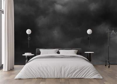 Image of lightning and stormy grey clouds background Wall mural