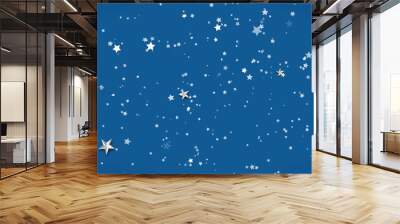 Image of stars on blue background Wall mural