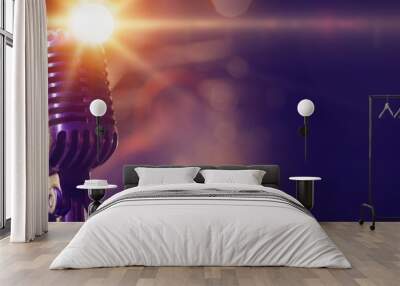 Microphone at concert Wall mural