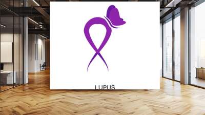 lupus logo isolated on white background , colorful vector icon, brand sign & symbol for your business Wall mural