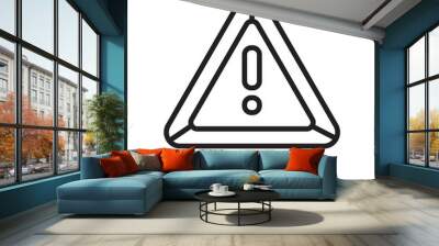 Warning icon vector sign and symbol isolated on white background, Warning logo concept Wall mural