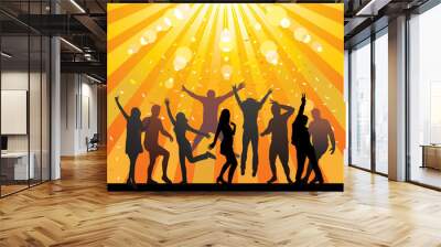 Disco background. Wall mural