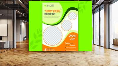 Healthy food restaurant poster Wall mural