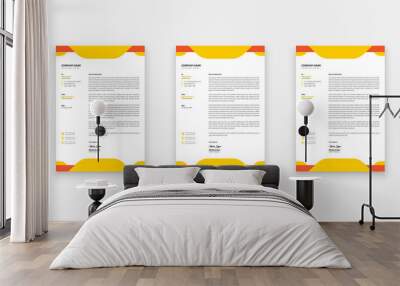 Unique Business Style letterhead Template Design Wall mural