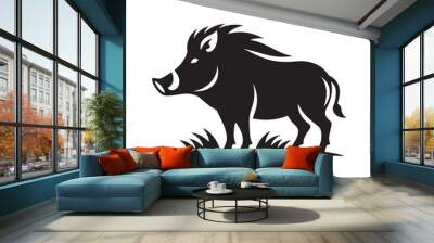 Elegant boar silhouette for digital illustrations - boar illustration - minimallest boar vector
 Wall mural