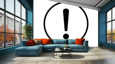 Exclamation mark vector Wall mural