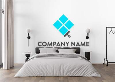 Cleaning and Maintenance Logo Wall mural