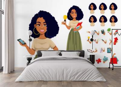 Beautiful African American business woman Wall mural