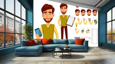 Business man with beard Wall mural