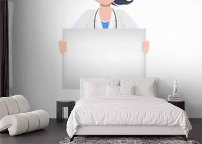 Doctor woman, professional medical staff Wall mural