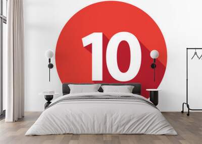 10 calendar holiday number Wall mural